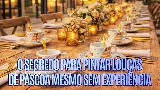 Você acha que não consegue pintar? Veja esta Xícara e Prato de Páscoa!