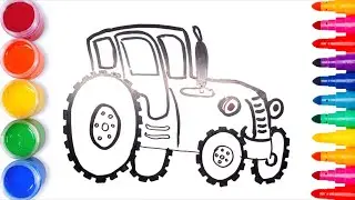 Draw a tractor for kids | Рисуем трактор для детей | Bolalar uchun traktor chizish | Drawing&Colours