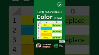 How to Find and Replace Color in Excel #shorts
