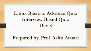 Linux Quiz Day 8 | Interview-Based Quiz | CCNA Quiz Basic to Advance | EIHeducation