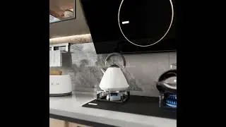 Interior Visualization Kitchen Living room #3d #animation #sketchup