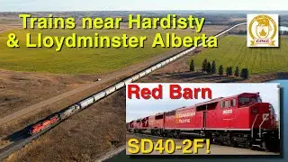 Trains near Hardisty and Lloyminster with rare SD40-2f !