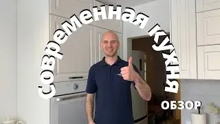 Обзор Кухни на заказ в Санкт-Петербурге. Столешница компакт-ламинат, фрезеровка, буфет с подсветкой