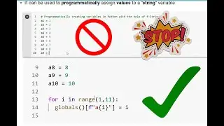 Programmatically assign values to a "string" variable in Python : The globals() Method