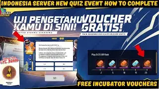 Indonesia Server New Quiz Event Free Pramuka Token & Incubator Voucher 🔥 ff indonesia server event 🎯