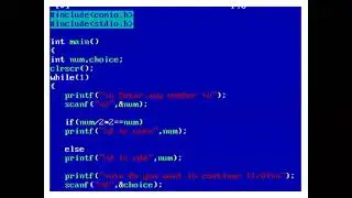 Program to check even or odd without modulus and bitwise operator and using infinite while loop