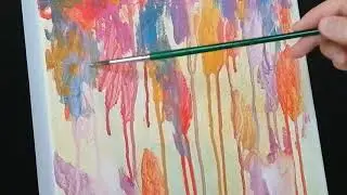 How to Paint Like Cy Twombly | Simple Abstract Acrylic Painting Techniques | Work #55