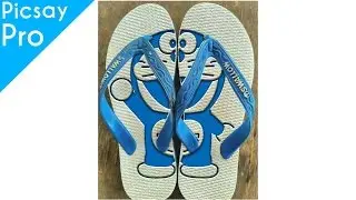 Cara Edit Foto Ukir Sendal Swallow - Tutorial Picsay Pro - Eraser - Pixelab