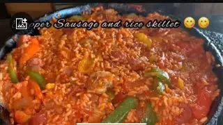 Pepper sausage and rice