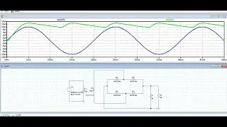 Full wave rectifier simulation in ltspice