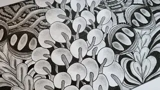 My FIRST classic ZENTANGLE using MICRON PEN and PENCIL shading 😇