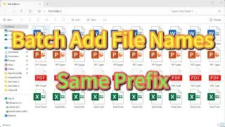 Add the same prefix content to all file names in multiple folders