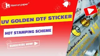 Elevate Your Design with Stunning Gold Foil Effects! | Hanrun paper UV DTF Sticker Showcase