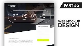 how to design a website using photoshop cs6  | web mockup photoshop tutorial  | Part 2
