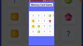 Memory card game in android studio | Android Studio | Free Source Code | Games | shorts