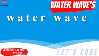 Water Waves Effect using css only || html and css
