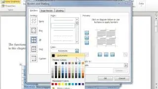 Add Borders and Shading to Tables - Word 2010