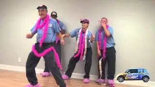 Copy of Pink shoe cover dance by Cooper's Heating & Air (Breast Cancer awareness)