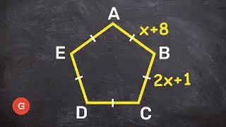 Find x Given the sides of a regular pentagon | Geo Q14