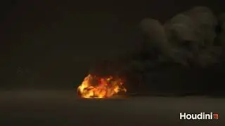 PYRO FX | TYRE FIRE WORK | HOUDINI PYRO FX  | SIDE FX HOUDINI | HOUDINI WORK TEST
