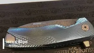 LionSteel ROK Damascus Blue