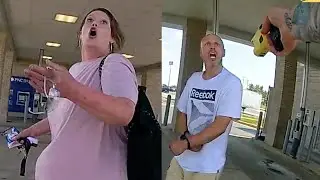 Walmart Shoplifting Couple Goes Nuts When Caught