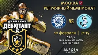 LIVE / СОКОЛ - СЕВЕРНЫЙ ВЕТЕР / 10.02.23 / ОХЛ МОСКВА / ДИВИЗИОН ДЕБЮТАНТ 2