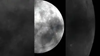 Así se ve la luna llena desde un telescopio en un día nublado 🙌🏻🌝☁️