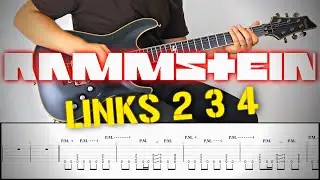 RAMMSTEIN - LINKS 2 3 4 (Solo) | Guitar Cover Tutorial (FREE TAB)