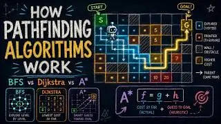 How Pathfinding Algorithms Think | BFS, DFS, Dijkstra & A* Explained
