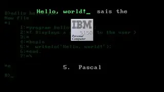 Hello, world! sais the IBM Personal Computer 5150 - Part 5: Pascal
