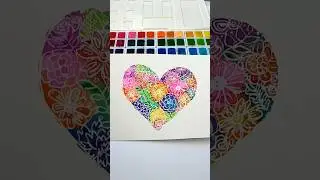 Watercolor Resist Valentine’s Day Card #watercolor #watercolorpainting #watercolorart #watercolour