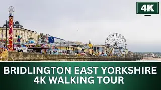BRIDLINGTON SOUTH BEACH TO NORTH BEACH 4K WALKING TOUR WALKTHROUGH