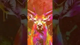 VIBRANT GRAFFITI ANIMALS ART PRINT - MODERN WALL ART DECOR #shorts #art