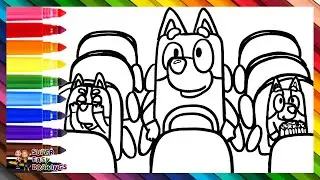 Draw and Color Bluey, Bingo, and Bandit at the Cinema 🐶🐕🎦🎞️🍿🥤 Drawings for Kids