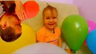 Inflate balloons! Learn colors. We draw a felt-tip pen. Video for children. Educational games.