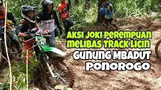 AKSI JOKI MOTOR TRAIL PEREMPUAN MELIBAS TANJAKAN