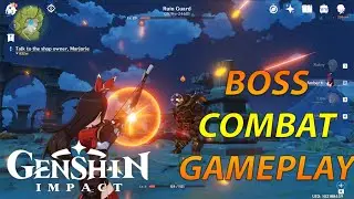 Combat Gameplay Vs Ruin Guard | Genshin Impact CN Open Beta