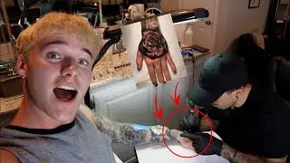 GETTING MY FIRST HAND TATTOO!!! (REALISM)
