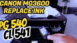 Canon MG3600  All In One Printer REPLACE INK Cartridges and INK Setup