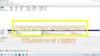 Make new partition/delete partition.