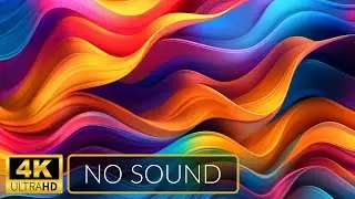4K | ART Slideshow for TV | Abstract Waves | 1 Hour | No Sound