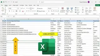 How to separate values using Concatenate in Microsoft Excel