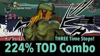 2,244 Damage Triple Time Stop AU Diego TOD Combo | All Star Battle R