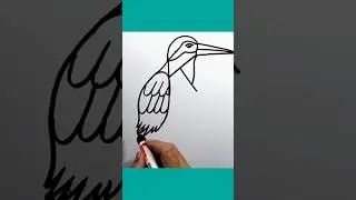 Kingfisher drawing K letter #shorts