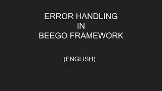 Error Handling in Beego Framework | 