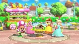 The 3 Princesses and Toadette eating Donuts