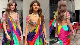 Shilpa Shetty Dazzles in a Stunning Saree at Filmistan Studio| Filmy Focus Bollywood