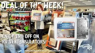 Enjoy 15% off RV vent insulators from Nov 4 – 10
