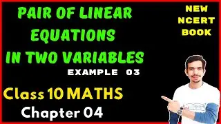 Pair of Linear Equations in Two Variables | Class 10 Maths Ch 3 | Example 3 | Exercise 3.1